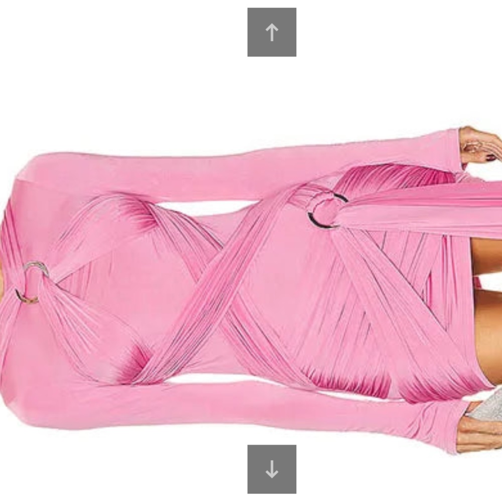 Long sleeve draped mini dress